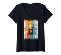 Femme Palette Knife Sharp Opinions T-Shirt avec Col en V