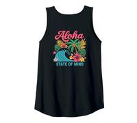 Femme Palmier Aloha State of Mind Retro Wave Hawaii Beach pour Femmes Débardeur