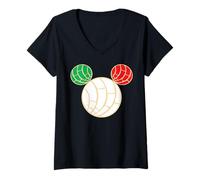 Femme Pan Dulce Conchas Mexican Spanish Cafecito Y Chisme Latina T-Shirt avec Col en V
