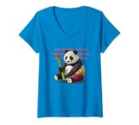 Femme Panda fruité - Protégeons la Nature pour Demain Ensemble T-Shirt avec Col en V