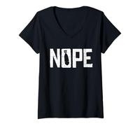 Femme Panneau de protestation Nope No Wars T-Shirt avec Col en V