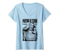 Femme Panneau Solaire Science Halloween Photons de Terreur Vampire T-Shirt avec Col en V