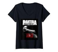 Femme Pantera Vulgar Display Of Power T-Shirt avec Col en V