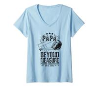 Femme Papa Beyond Measure Barbecue Amusant pour Mari T-Shirt avec Col en V