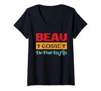 Femme Papa humour Beau Gosse De Père En Fils cadeau homme T-Shirt avec Col en V