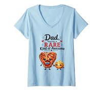 Femme Papa, tu ES Un Type Rare de Steak génial T-Shirt avec Col en V