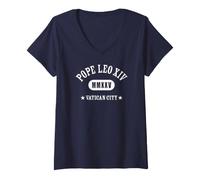 Femme Pape LÉON 14/Pape LÉON XIV T-Shirt avec Col en V