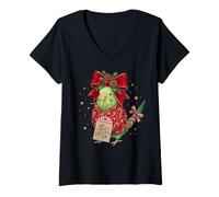 Femme Papier Cadeau pour Perruche Perruche Perroquet Sucre d'orge T-Shirt avec Col en V