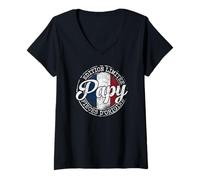 Femme Papy Edition Limitee Cadeau pour La Fête des Pères T-Shirt avec Col en V
