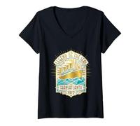Femme Paquebot Art Déco Legend of The Seas Transatlantic 1912 T-Shirt avec Col en V