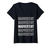 Femme par inadvertance T-Shirt avec Col en V
