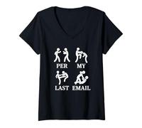 Femme par Mes Derniers Mots de Combat par e-Mail T-Shirt avec Col en V