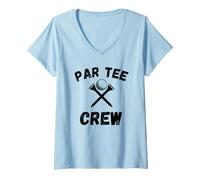 Femme par Tee Crew Funny Golf Bachelor Party Balle de Golf et Tee T-Shirt avec Col en V