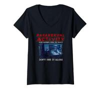 Femme Paranormal Activity What Happens When You Sleep T-Shirt avec Col en V