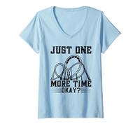 Femme Parc d'attractions montagnes russes T-Shirt avec Col en V