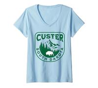 Femme Parc d'État de Custer T-Shirt avec Col en V