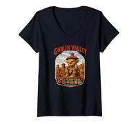Femme Parc d'État de Goblin Valley, Utah T-Shirt avec Col en V