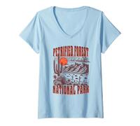 Femme Parc National de la forêt pétrifiée T-Shirt avec Col en V