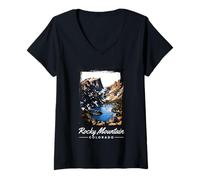 Femme Parc National des Montagnes Rocheuses, Colorado T-Shirt avec Col en V