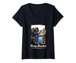 Femme Parc National des Montagnes Rocheuses, Colorado T-Shirt avec Col en V