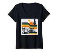 Femme Parc National du Saguaro T-Shirt avec Col en V