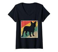 Femme Pardon My French Fun Frenchie Bulldog Puppy Animal Lover T-Shirt avec Col en V