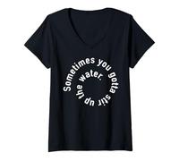 Femme Parfois, il faut remuer l'eau T-Shirt avec Col en V