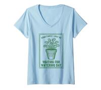 Femme Parfois, j'attends Juste Le Jour de l'arrosage Venus Flytrap T-Shirt avec Col en V
