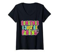 Femme Parfois, Je ne Fais Que péter T-Shirt avec Col en V