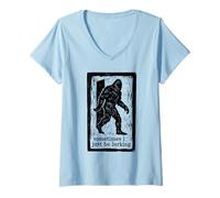 Femme Parfois, Je suis Juste en Train de me Cacher Folklore Cryptid T-Shirt avec Col en V