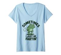 Femme Parfois, Je suis Juste en Train De Péter T-Shirt Grenouille T-Shirt avec Col en V