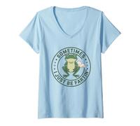 Femme Parfois, Je suis Juste en Train De Péter T-Shirt Grenouille T-Shirt avec Col en V