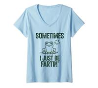 Femme Parfois, Je suis Juste en Train De Péter T-Shirt Grenouille T-Shirt avec Col en V