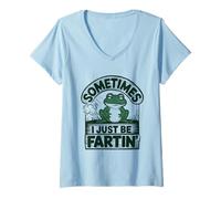 Femme Parfois, Je suis Juste en Train De Péter T-Shirt Grenouille T-Shirt avec Col en V