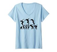 Femme Parkour runner grimpeur coureur Course à obstacles Parkour T-Shirt avec Col en V
