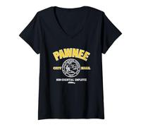 Femme Parks and Recreation Pawnee City Hall Non-Essential Employee T-Shirt avec Col en V