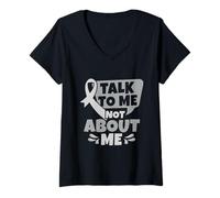 Femme Parle-Moi - Trouble De La Communication Aphasique T-Shirt avec Col en V