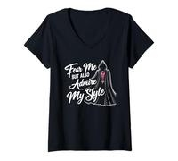 Femme Parodies de super-héros et de méchants, tropes comiques satiriques drôles T-Shirt avec Col en V
