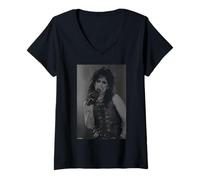 Femme Parrain de Shock Rock Alice Cooper Live par Andy Willsher T-Shirt avec Col en V