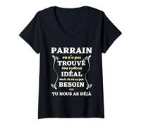 Femme Parrain tu Nous as déjà Humour Parrain drôles Homme T-Shirt avec Col en V