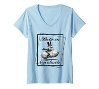 Femme Partir en cacahuète ! T-Shirt avec Col en V