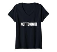 Femme Pas ce soir T-Shirt avec Col en V