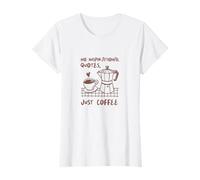 Femme Pas de citations inspirantes, juste du café, de la cafetière à moka, des dessins mignons T-Shirt