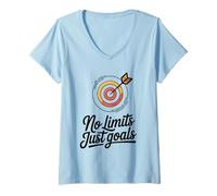 Femme Pas de limites, Juste des objectifs T-Shirt avec Col en V