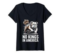 Femme Pas de rois en Amérique, hommes politiques, femmes, États-Unis T-Shirt avec Col en V