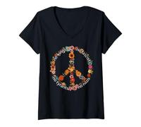 Femme Pas de rois, pas de fascistes, pas de tyrans, pas de nazis T-Shirt avec Col en V