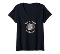 Femme Pas de Rois, Pas de tyrans, l'Amérique n'a Pas de Rois T-Shirt avec Col en V