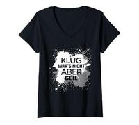 Femme Pas de Sage mais de Geil T-Shirt avec Col en V