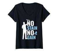 Femme Pas De Tache sans Gain - Nettoyant De Fenêtres T-Shirt avec Col en V