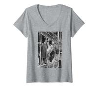 Femme Pas l'actualité de Neuf Heures sur 24 Rowan Atkinson Griff Rhys Jones T-Shirt avec Col en V
